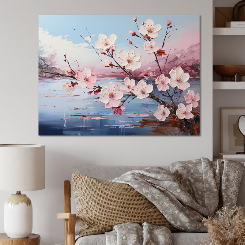 Fleur de pommier I sur toile, H 30 po x l 40 po x P 1,5 po, Toile tendue