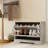 Small Shoe Bench In Antique White For Living Room, Porch - 1 Flip Drawer, Adjustable Shelving, Large Capacity, Space Saving, , Modern Style, Ventilated, Comfortable Bench, Seating, Ample Storage,-1174644239