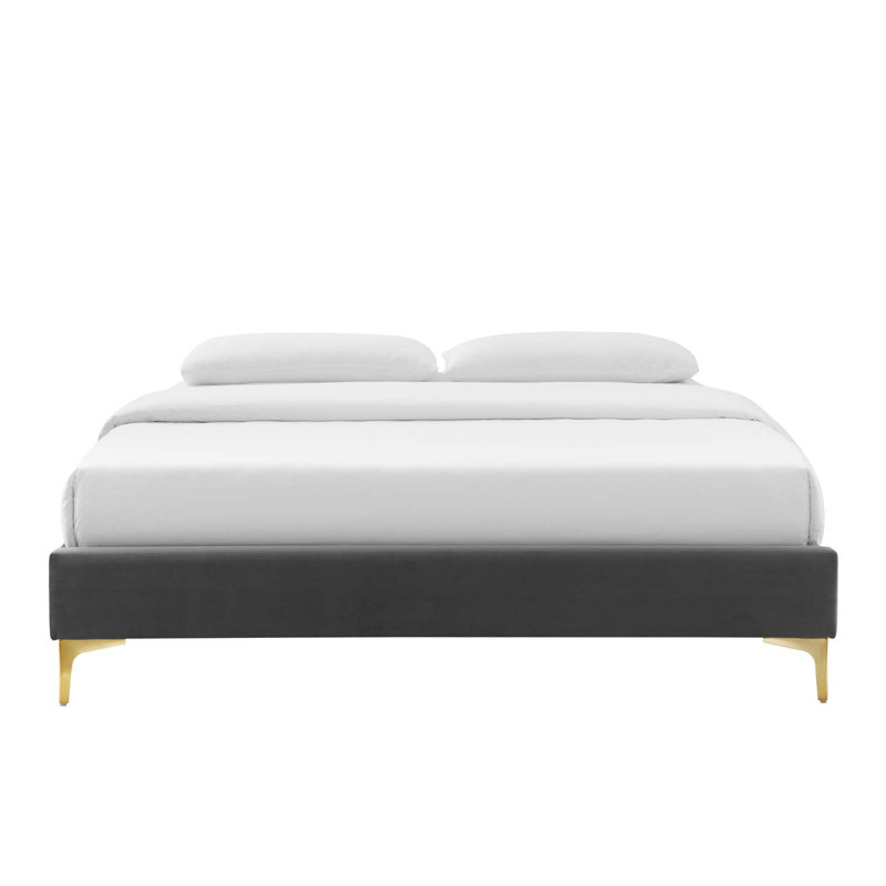 Structure de lit Sutton Performance Velvet, Anthracite, Complète