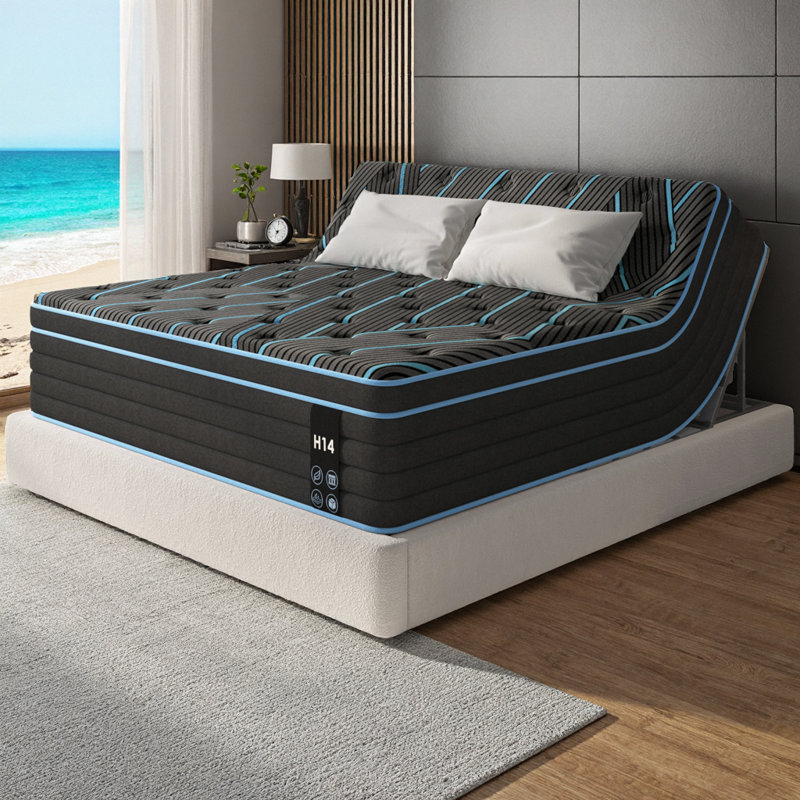 Premium Hybrid Mattress in Twin/Queen/King Sizes - Medium Firm Support with Pocket Springs and Safe Memory Foam in 10/12/14 Inch