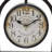 Rustic Analog Metal Tabletop Clock in Brown/Beige/Blue/White