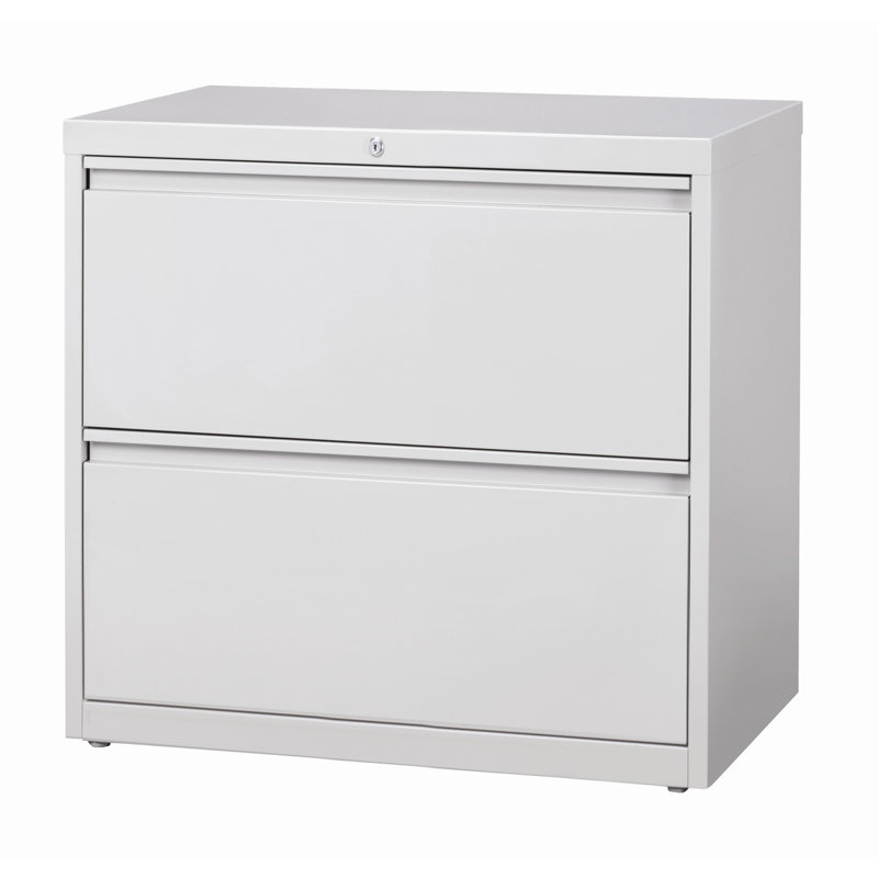 36'' Wide 2 -Drawer Steel File Cabinet, White