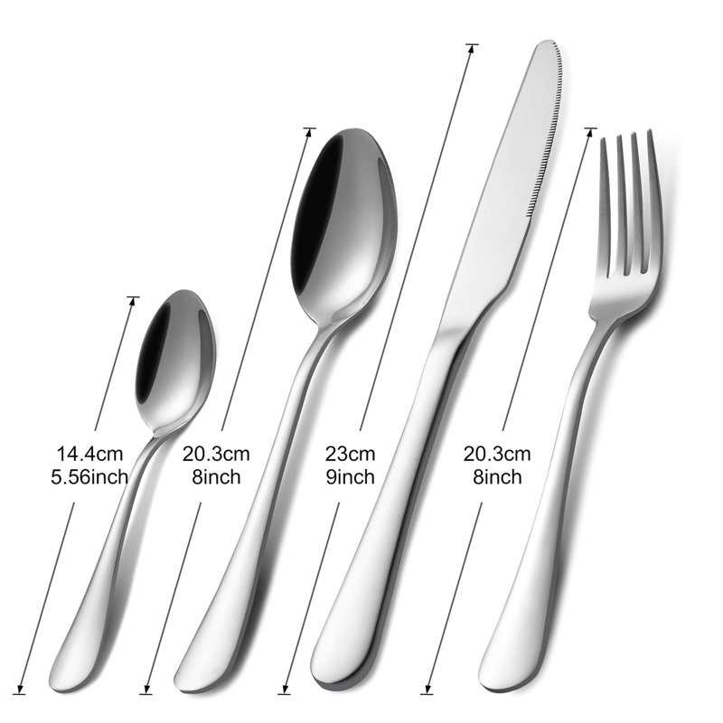 Cutlery Set,32 Piece Cutlery Set, Service For 8, Stainless Steel Flatware Set Include Knife Fork Spoon, Mirror Polish Silverware Set, Dishwasher Safe