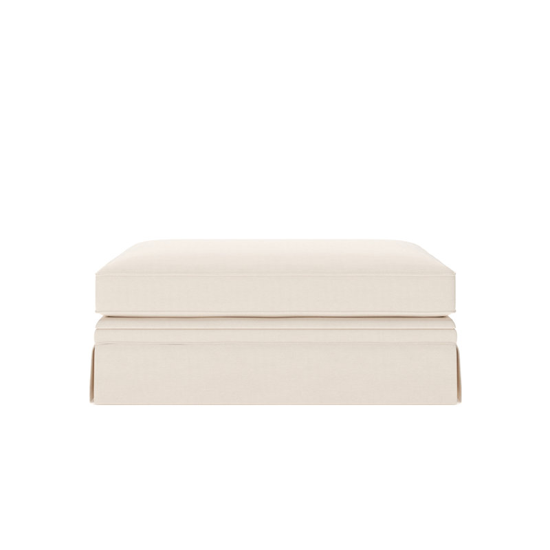 Repose-pieds rembourré avec rangement Shelby, Toile Toile Toile Sunbrella®