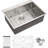 33"X22"X10" Drop-In Sink Stainless Steel Single Bowl - T304, , Rust & Stain Protected, Easy To Clean, R10 Radius For Functionality 33X22x10" T304 Construction, Layer, Clean With Paper Cube, Corners