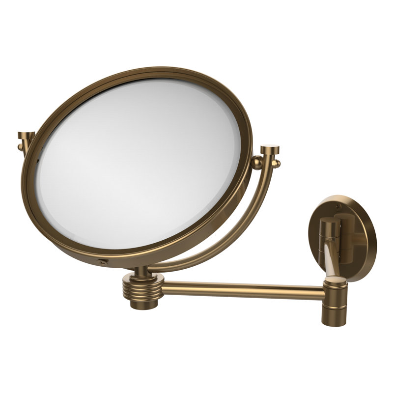 Miroir de maquillage grossissant extensible 5X, Bronze brossé