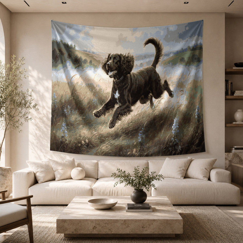 Tapisserie murale «Dogs Irish Water Spaniel», 26 po x 36 po