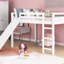 Lit mezzanine avec glissière, conception multifonctionnelle, lit double, lit double