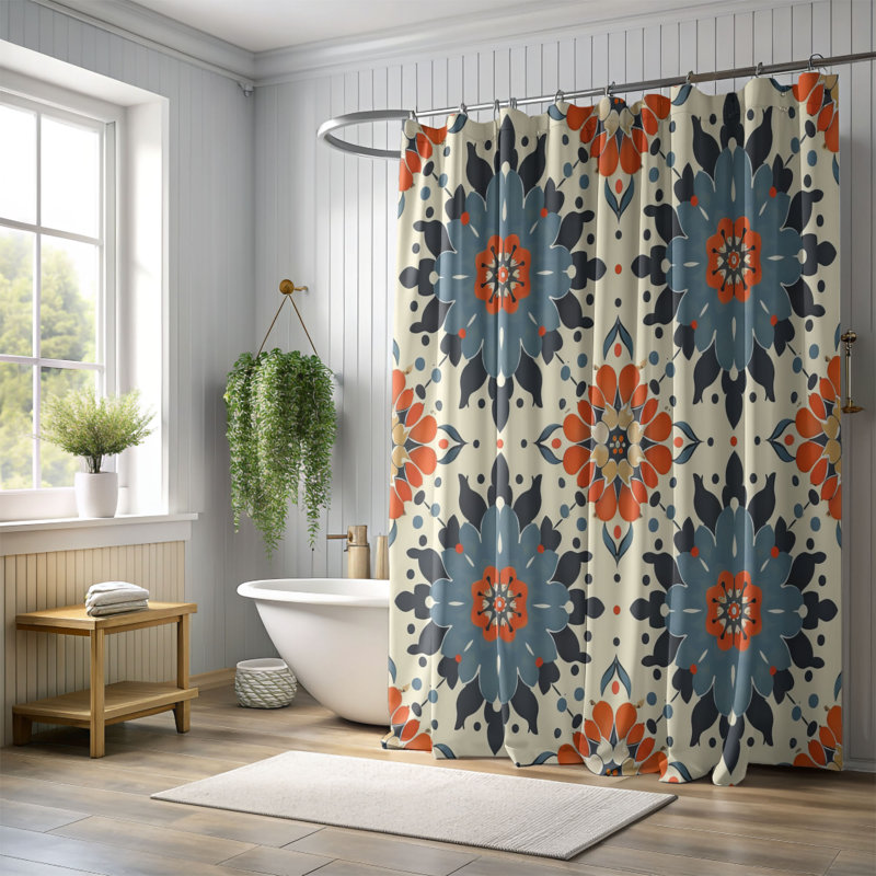 Rideau de douche Timeless Mosaic - Premium, H 74 po x l 71 po