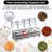 2 Set Acrylic Seasoning Organizer Box 8 Pcs Clear Seasoning Rack Spice Pots Condiments Containers With Lids And Spoons Storage Container Spice Jar For Salt Sugar Cruet Kitchen Cooking Organizer
