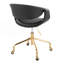 Chaise de travail en métal doré et similicuir-1956858683