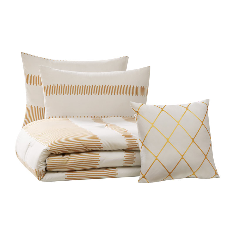 Ensemble d'édredon 4 pièces Alina, Édredon pour très grand lit + 2 taies décorativ