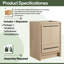 Base de meuble-lavabo simple 24 po seulement, base sans plateau en chêne dune