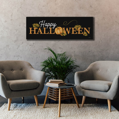  'Happy Halloween Sign' by House Fenway Canvas Wall Art, 60" x 20"