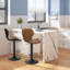 Parrett Swivel Upholstered Adjustable Height Counter Stool with Metal Frame-1615305346