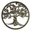 Plaque murale ronde en métal vert, médaillon surdimensionné de 61 cm (24 po) de diamètre représentant l'arbre de vie celtique-134531259