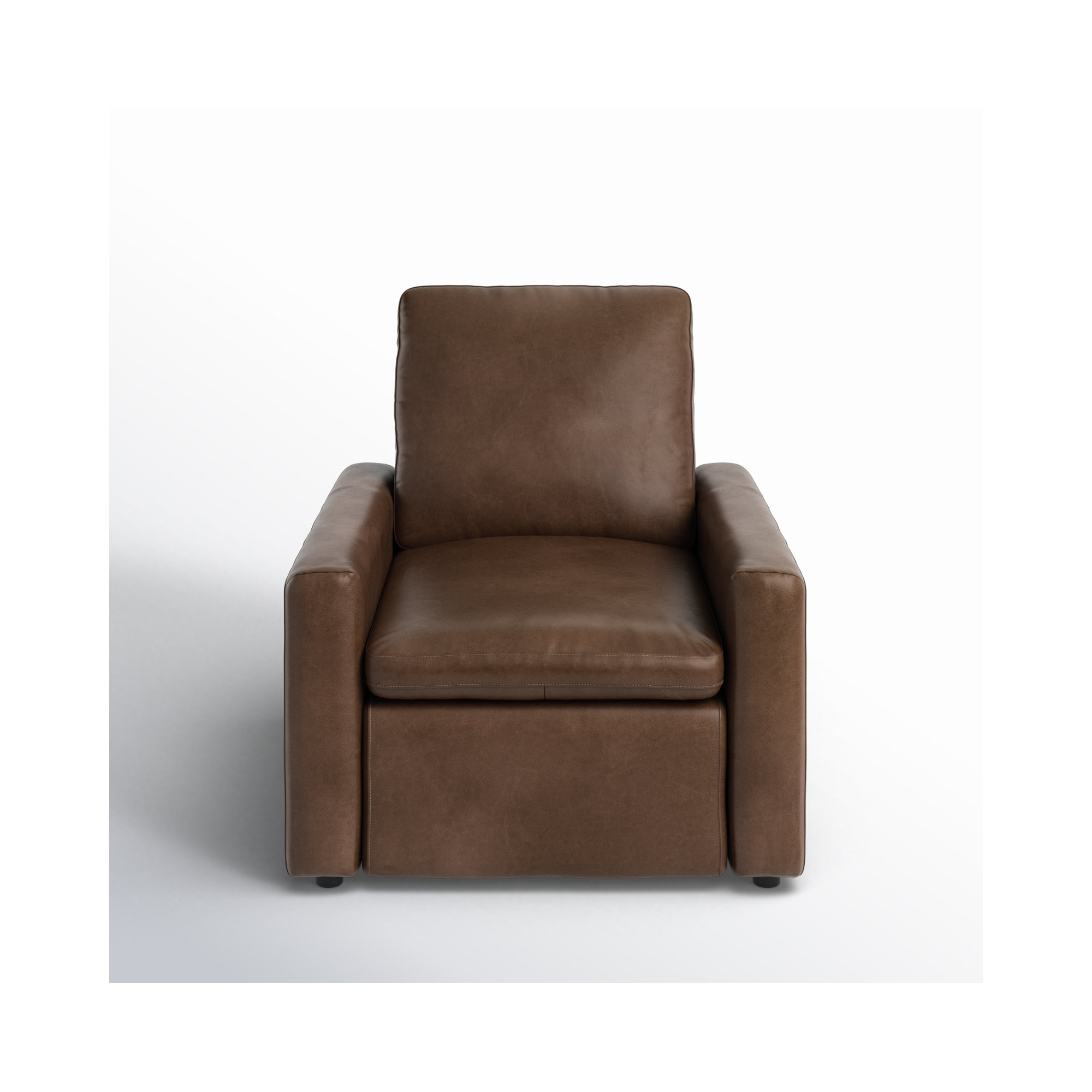 Kenne Recliner, Top Grain Leather, Sonoma Coco
