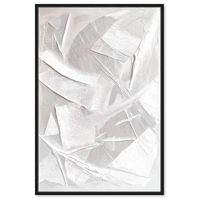Thick White Texture II Canvas White Wall Art by 