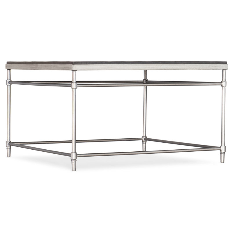 St. Armand Square Cocktail Table, Black, Silver