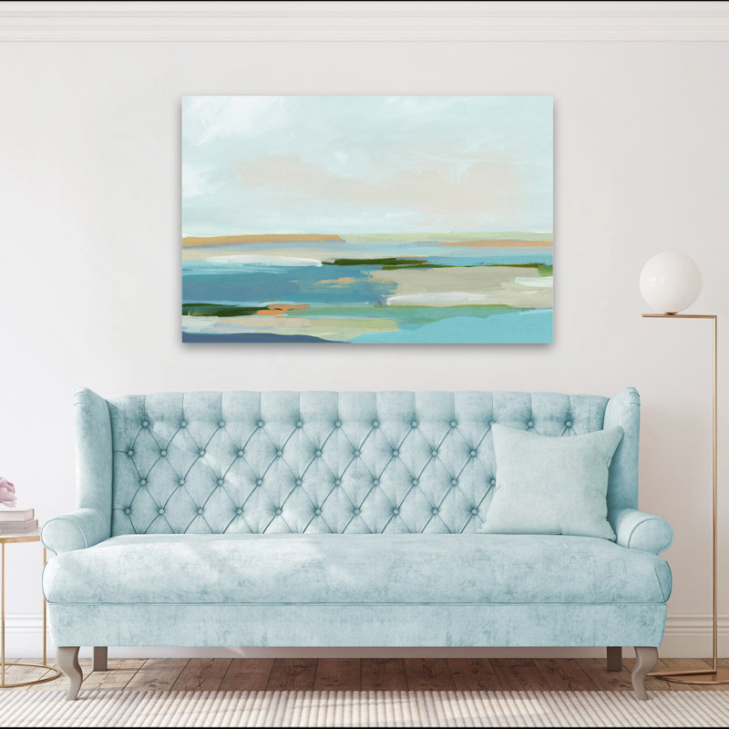Calme des rivages aux pastels doux - coquillages côtiers et corail, peinture à l'huile abstraite, art marin