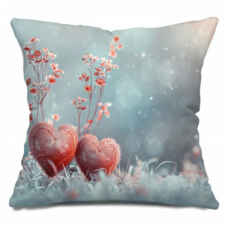 Coussin Trendy, Bleu/rouge, H 26 po x l 26 po