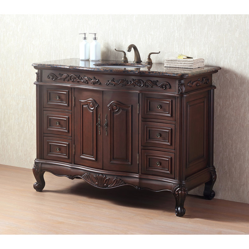 48'' Single Bathroom Vanity with Granite Top