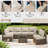 14 Pcs Outdoor Cushion Slipcovers All-Weather Patio Cushion Covers For Outdoor Furniture, Covers Only-1151527082
