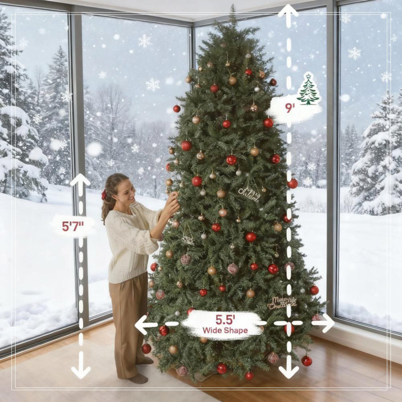 Arbre de Noël 9 pi, H 9 pi