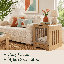 Mobilier moderne pour cage de chien, table d'appoint en bois pour petits chiens avec prise de courant, table de bout pour cage d'animal, armoire pour chenil d'intérieur