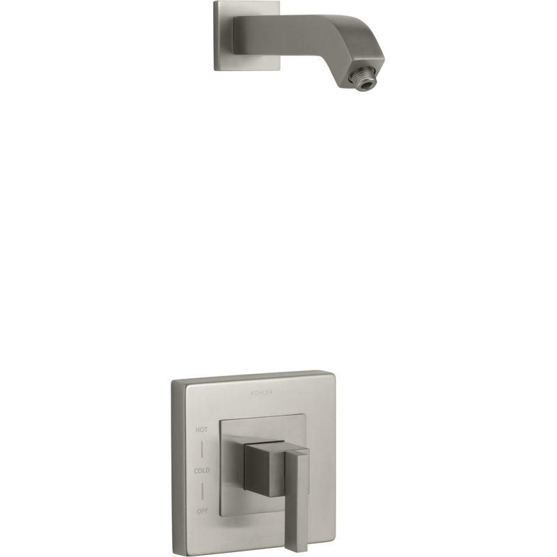Loure Rite-Temp Shower Valve Trim with Lever Handle, Less Showerhead, Vibrant Brushed Nickel