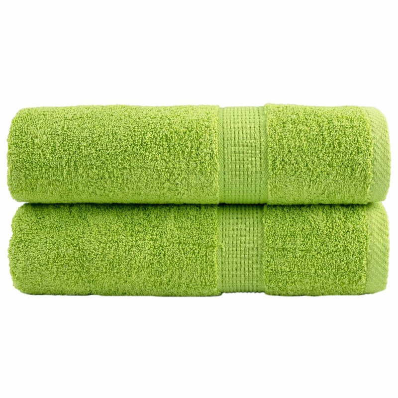 Premium Bath Towels SOLUND 600Gsm, 150cm L x 100cm W, Apple Green Duplicate, Bath Towels - 2 Pack