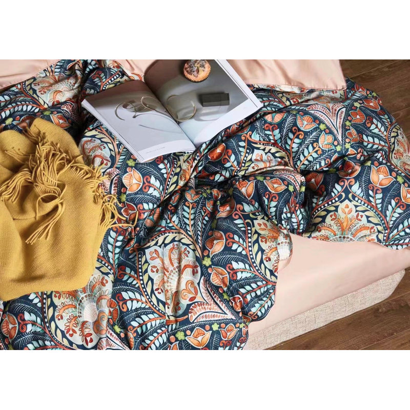 Ensemble de housse de couette classique damassé European Bohemian Medallion, Housse de couette très grand super + 2 taies déc