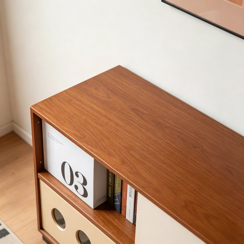 Buffet de couleur de plancher, Blanc / Brun