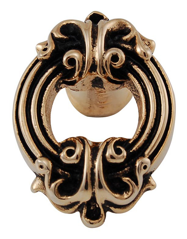 Sforza Novelty Knob, Antique Gold, 1" H x 1" W x 1.125" D