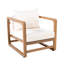 Ensemble de conversation d'extérieur en bois d'acacia 3 pièces avec coussins Ghodke-124487890