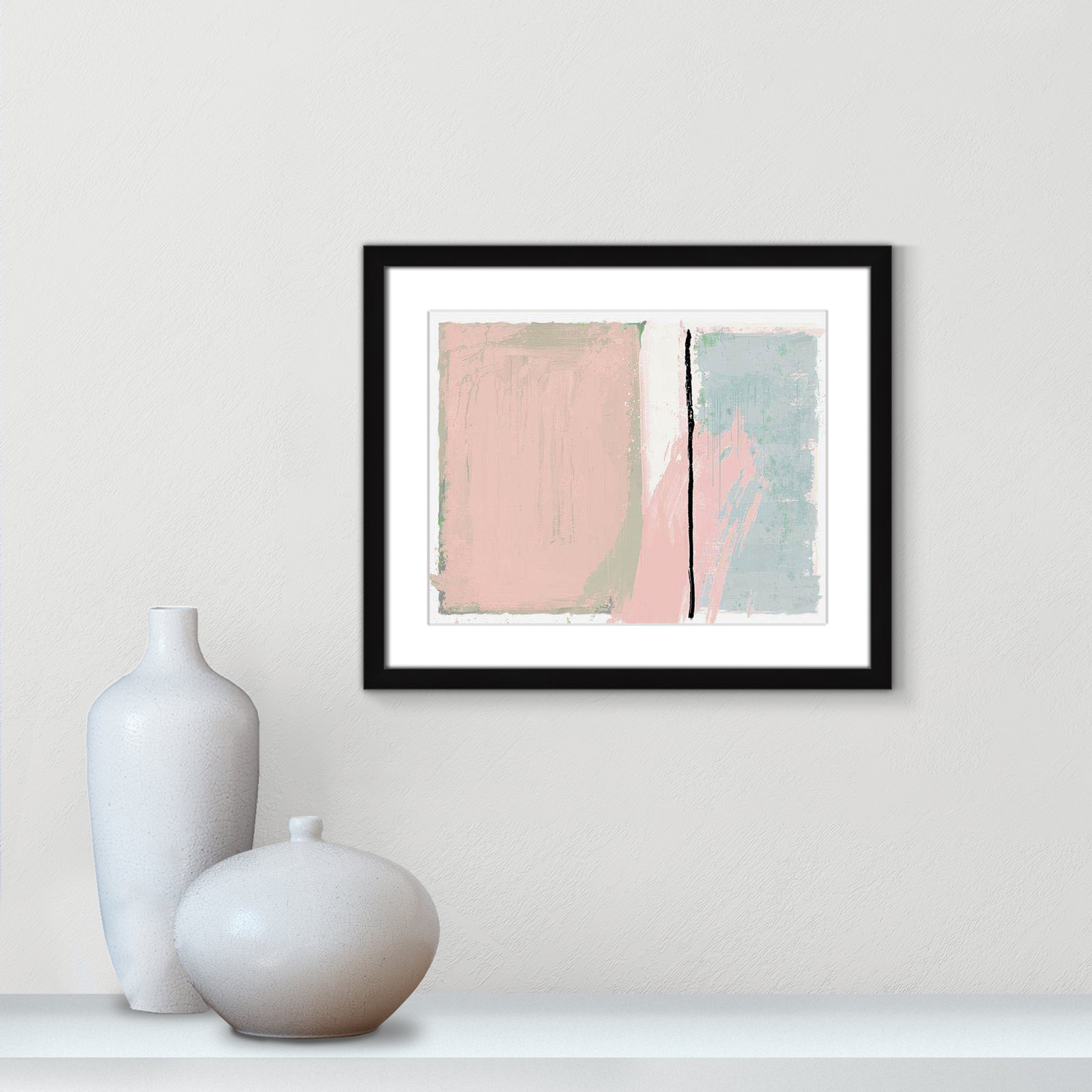 Pastel Opulance Print, 16" H x 19" W x 1.25" D, Black Box Picture Framed, White