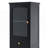 63" Tall Bathroom Storage Cabinet With Glass Doors, Free-Standing, Two Drawers, And Adjustable Shelves, MDF Board, Painted Black - For Displaying Your Favorite Items-1458772592