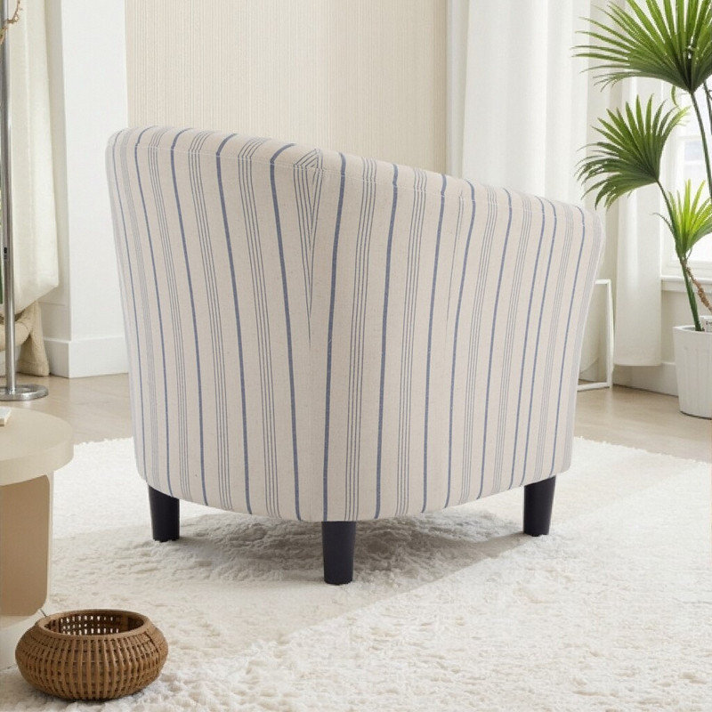 Fauteuil d'appoint rayé à rayures