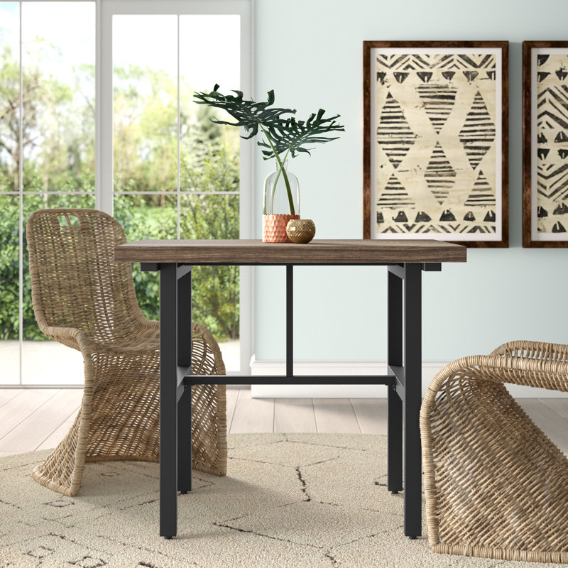 ALEZZI Round Metal Base Dining Table