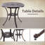 Table de patio en aluminium coulé 31 po de diamètre avec trou pour parasol