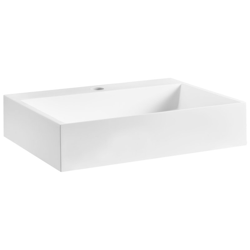 Wall Hung Basin QUENKO, White, 500cm H x 380cm W x 120cm D, 1
