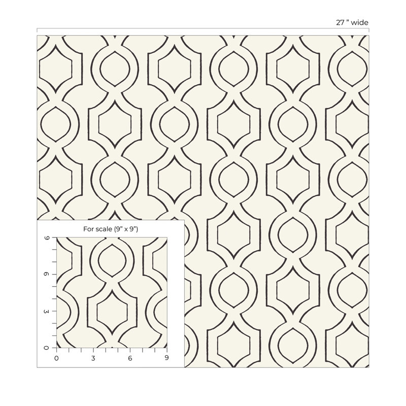 Rouleau de papier peint L 27 pi x l 27 po Abbie-Gail, Ébène