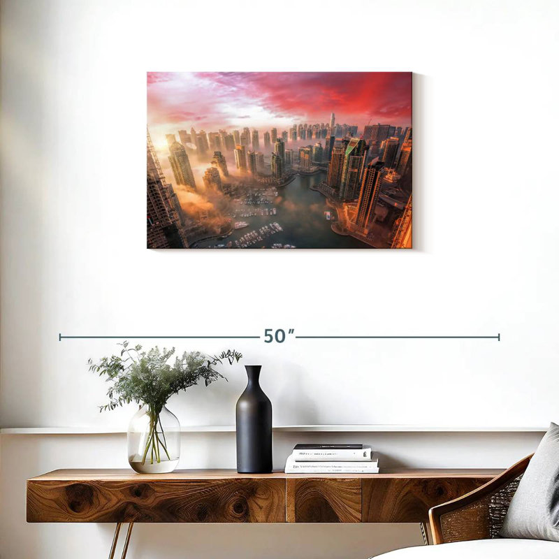 Ravi Dubai Sunset, 20" H x 30" W