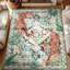 Tapis oriental oriental à motif tigré et lavable à la machine-1029252784