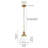 Elodie 1 - Light Brass Dome Pendant-303885080-303885087
