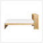 Mobilier de chambre à coucher moderne lit simple plateforme lit tête de lit bibliothèque avec finition en pin naturel 1pc