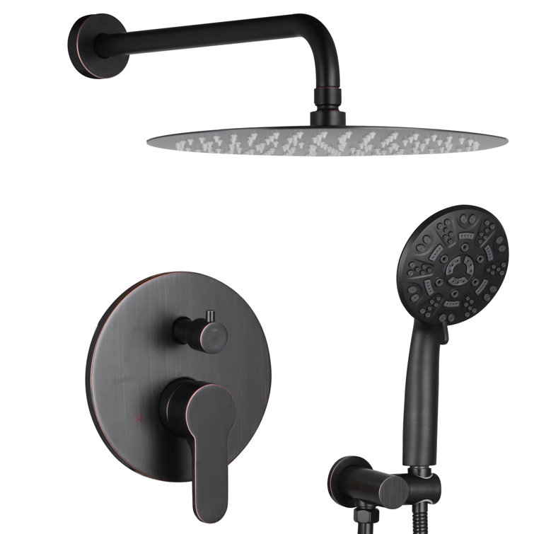 9-Spray Patterns With 1.8 GPM 10 In. Wall Mount Rain Fixed Shower Heads In 10 In. Polished Chrome