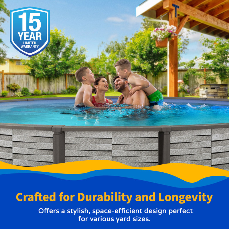 Ensemble de piscine ronde en résine Affinity, L 24 po x H 52 po