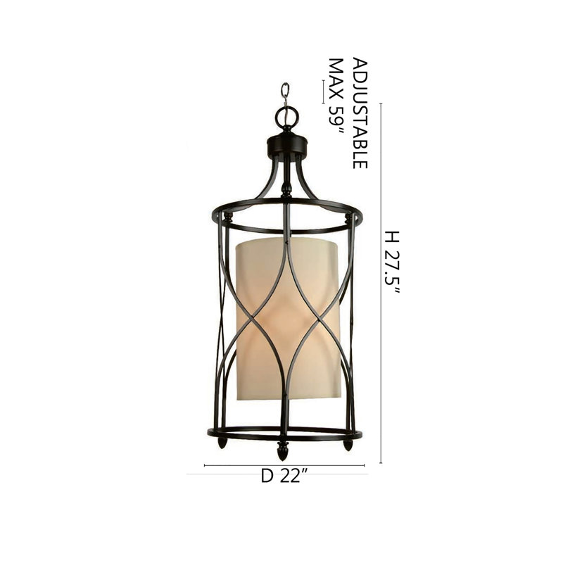 Traditional 1-Light Dark Brown Single Pendant 