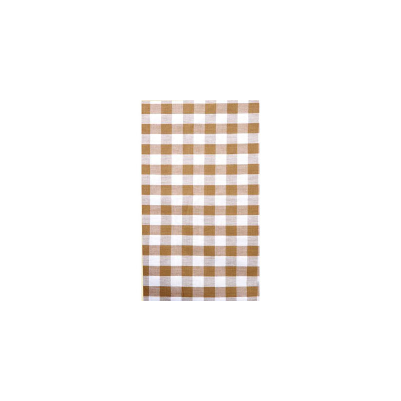Jarratt Plaid 100% Cotton Tablecloth, Oval 86" x 60", Beige